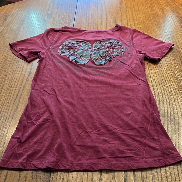 Travis Walker Graphic T-shirt With Genuine Leather Skulls Size L - Picture 9 of 11